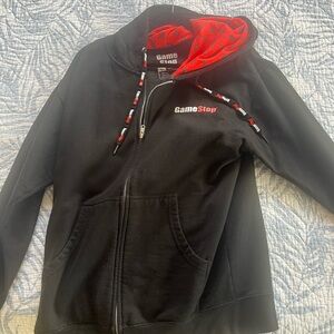 Black and Red Men's Zip-Up Hoodie